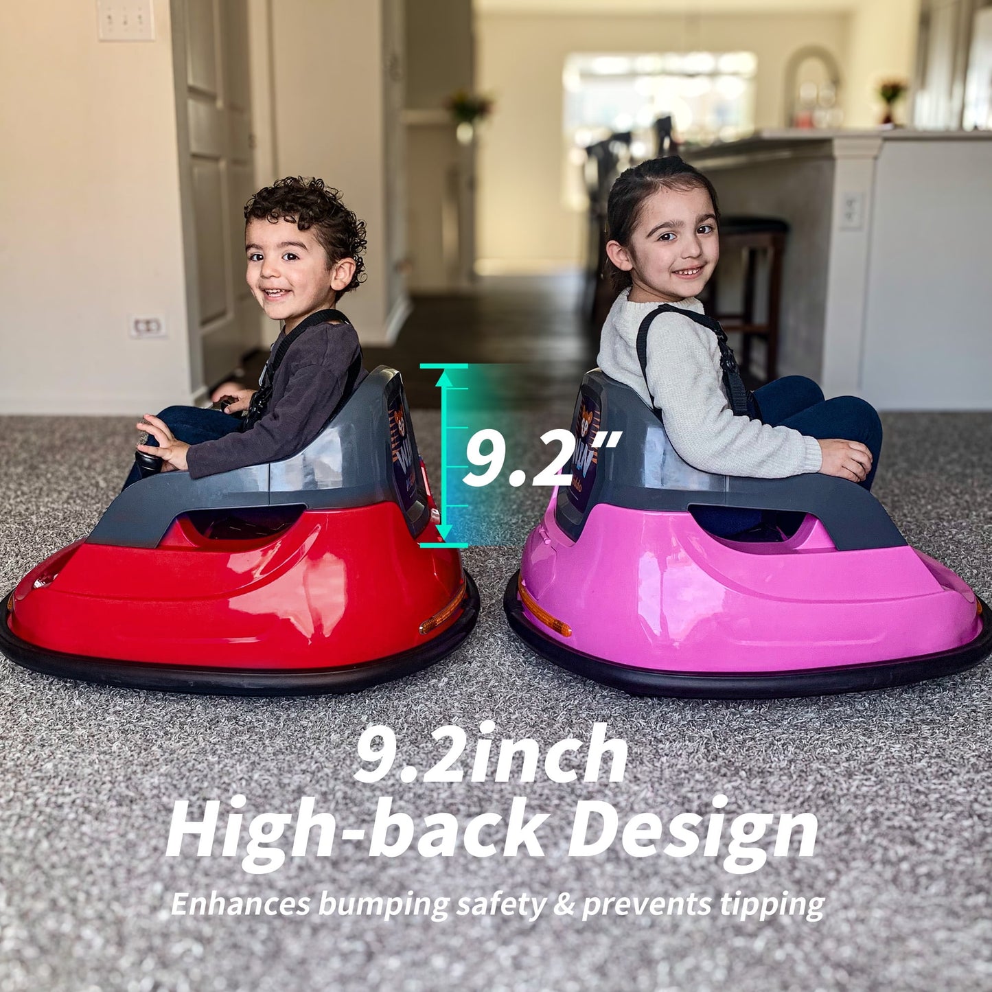 Outfunny 6V Bumper Car for Kids, Ride on Toys Bumper Car for Toddlers with Remote & Music - Red