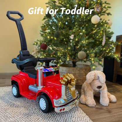Outfunny Toddler Ride on Toys, 3 in 1 Push Car for Toddlers Aged 1-3 with Handle, Red