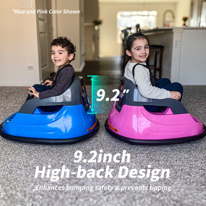 Outfunny 12V Bumper Car for Kids, Ride on Toys Bumper Car for Toddlers with Remote & Music - Pink