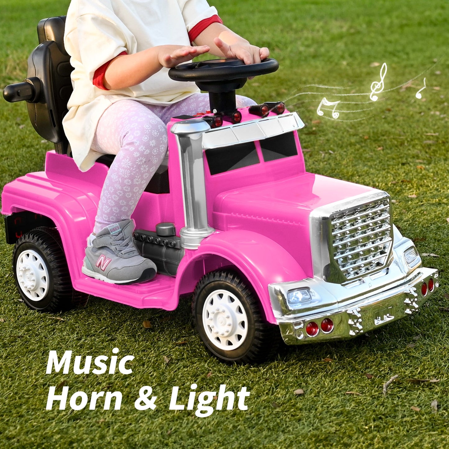 Outfunny Toddler Ride on Toys, 3 in 1 Push Car for Toddlers Aged 1-3 with Handle, Hot Pink
