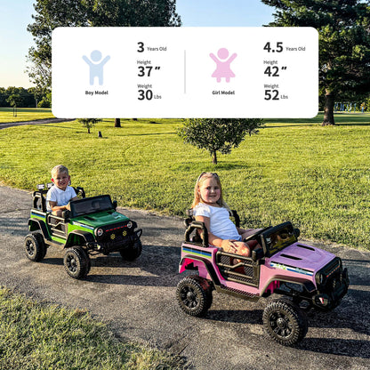 Outfunny 24V Kids Ride on Toy, Ride on Truck Electric Car for Kids with Remote Control, Bluetooth, Light Pink