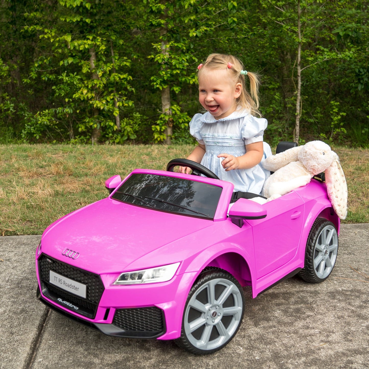 Outfunny Electric Car for Kids, Licensed Audi 6V Ride on Toy Car for Toddlers with Remote, Bluetooth - Pink