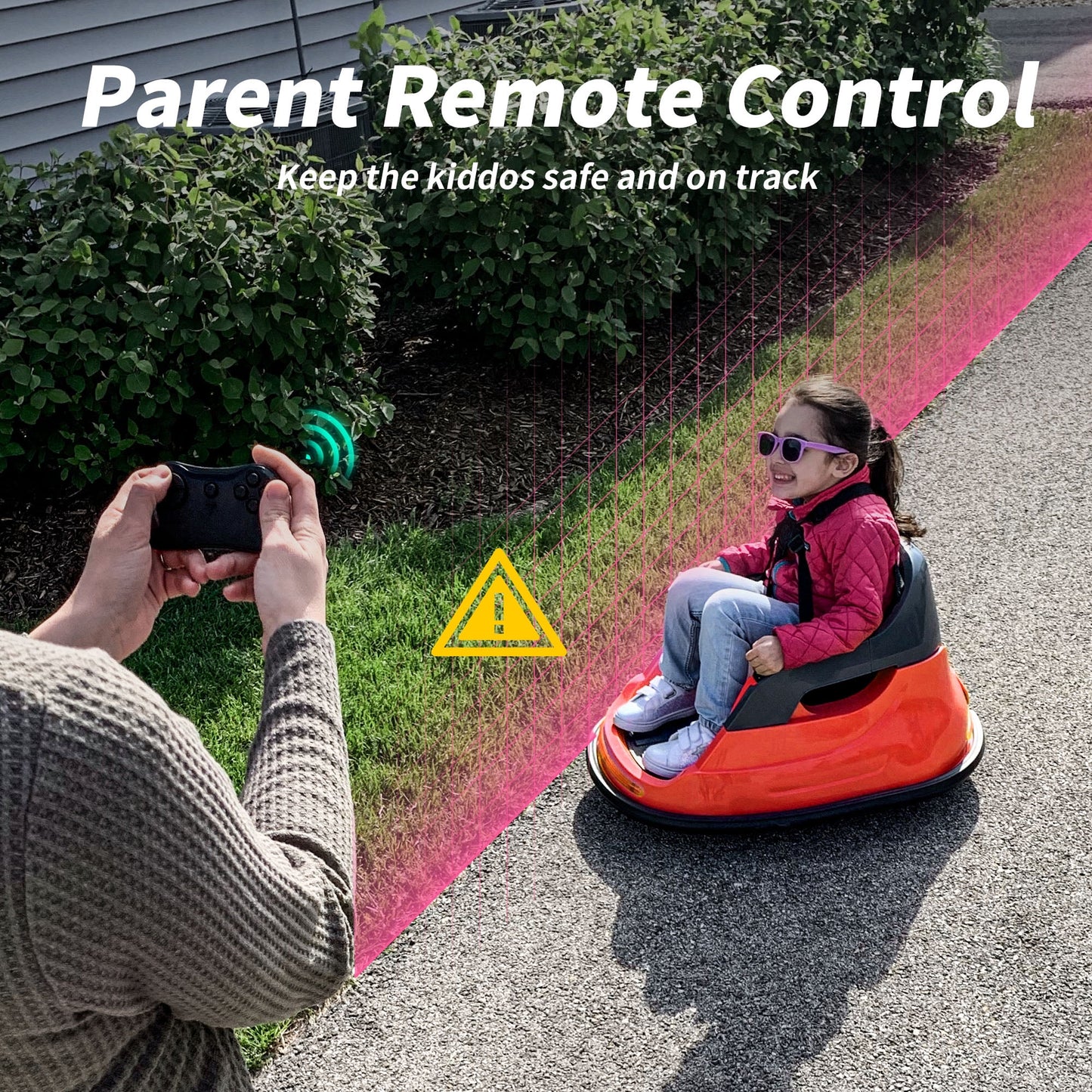 Outfunny 6V Bumper Car for Kids, Ride on Toys Bumper Car for Toddlers with Remote & Music - Red