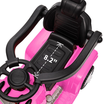 Outfunny Toddler Ride on Toys, 3 in 1 Push Car for Toddlers Aged 1-3 with Handle, Hot Pink