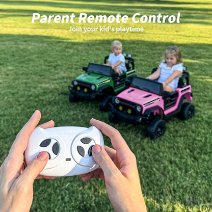 Outfunny 24V Kids Ride on Toy, Ride on Truck Electric Car for Kids with Remote Control, Bluetooth, Light Pink