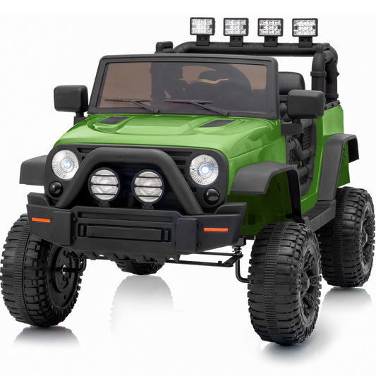 Outfunny 12 Volt Kids Ride on Truck, Battery Operated Electric Ride on Toy Car for Kids w/ Remote, Bluetooth - Green