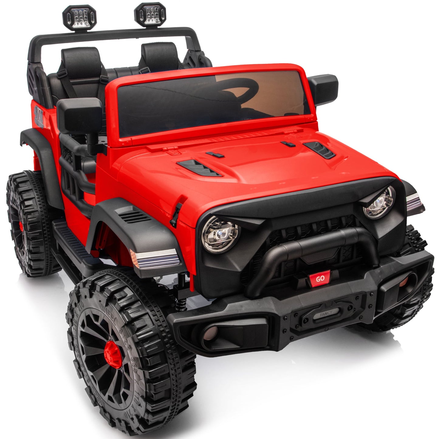 Outfunny 12V 7Ah Ride on Toy for Big Kids, 2 Seater Electric Ride on Car Truck w/ Remote, Bluetooth - Red