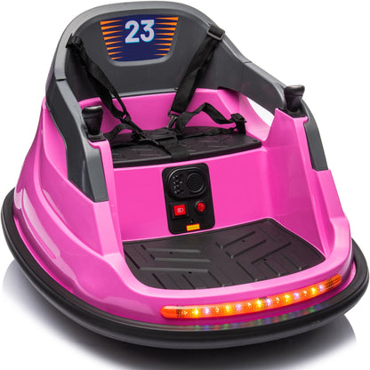 Outfunny 12V Bumper Car for Kids, Ride on Toys Bumper Car for Toddlers with Remote & Music - Pink