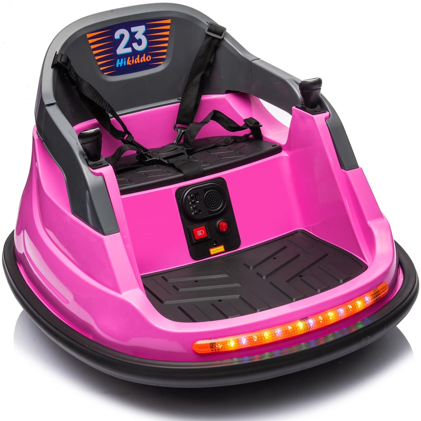 Outfunny 6V Bumper Car for Kids, Ride on Toys Bumper Car for Toddlers with Remote & Music - Pink
