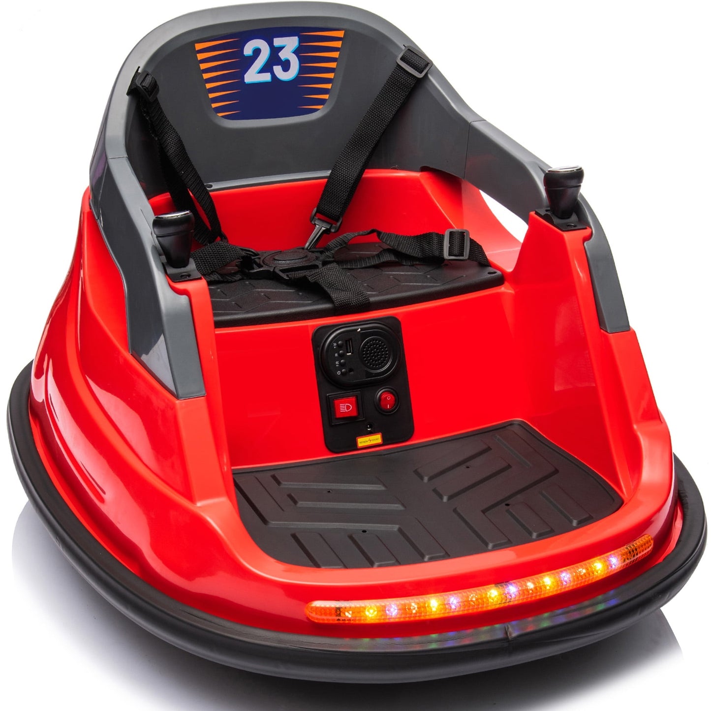 Outfunny 6V Bumper Car for Kids, Ride on Toys Bumper Car for Toddlers with Remote & Music - Red
