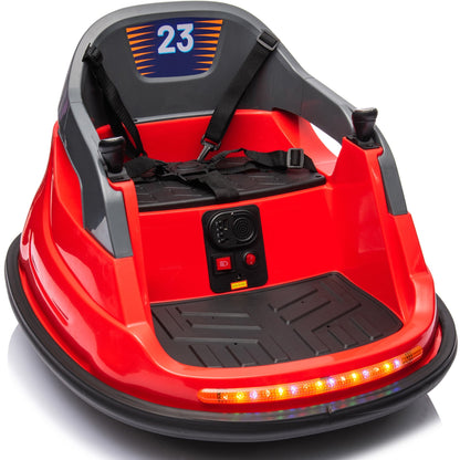 Outfunny 6V Bumper Car for Kids, Ride on Toys Bumper Car for Toddlers with Remote & Music - Red
