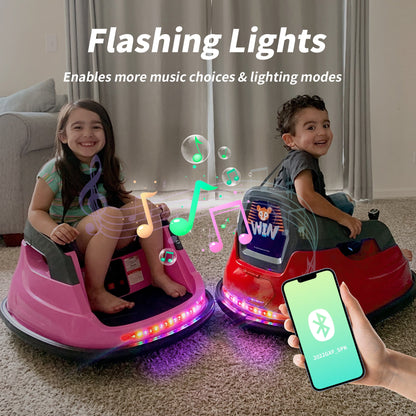 Outfunny 6V Bumper Car for Kids, Ride on Toys Bumper Car for Toddlers with Remote & Music - Red